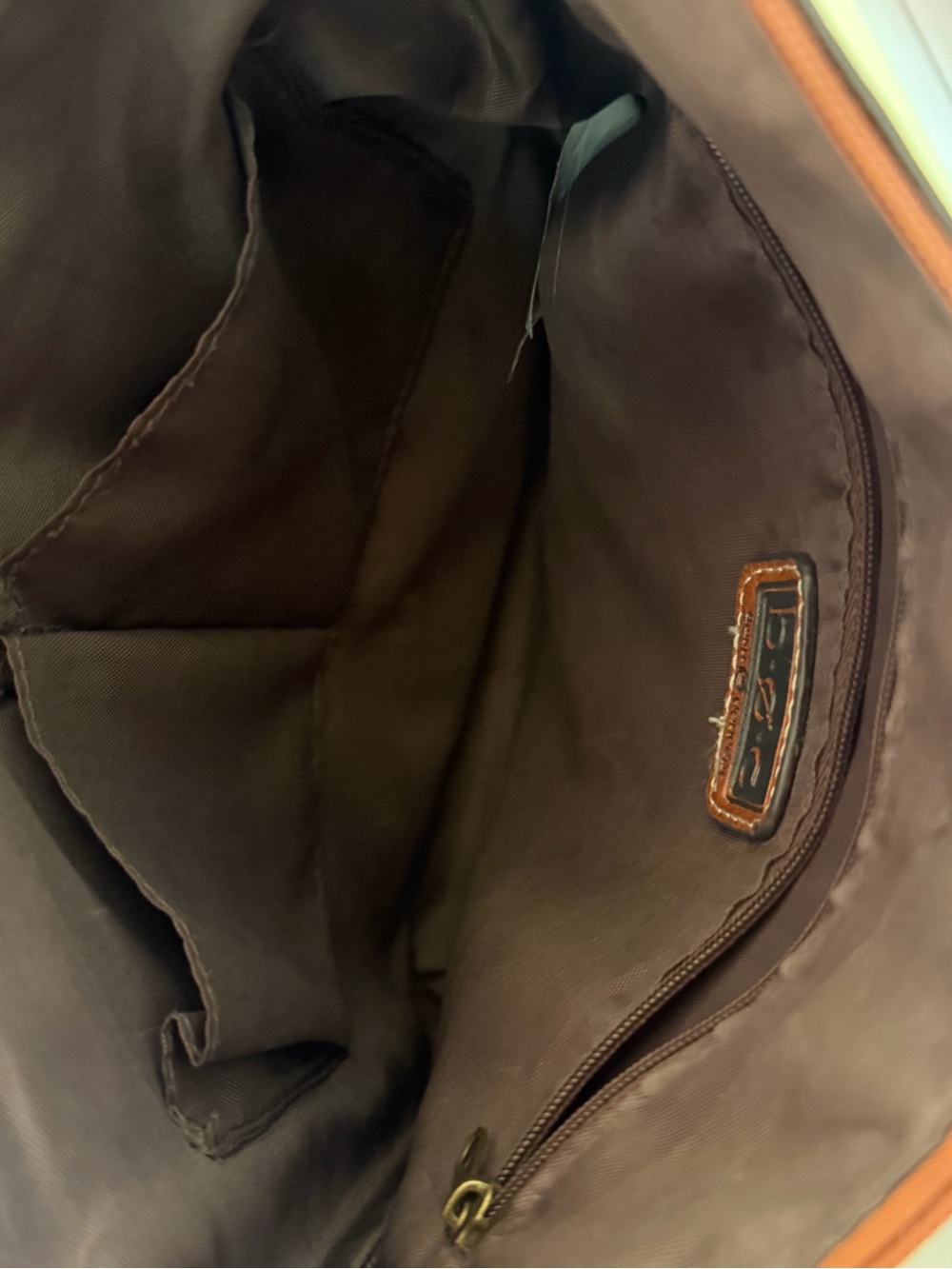 b.o.c. Men's Messenger Crossbody Bag in Cognac Brown - Picture 5 of 7